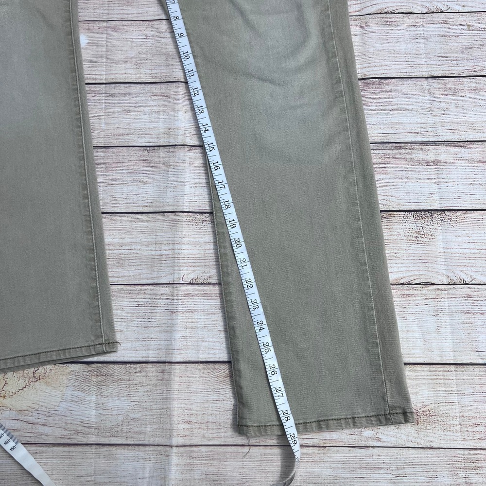 Cremieux Relaxed Straight Jeans Mens 34/30 Khaki Tan Premium Denim Stretch - Picture 6 of 9